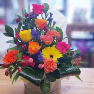 Paint me a rainbow - Colourful vibrant hatbox